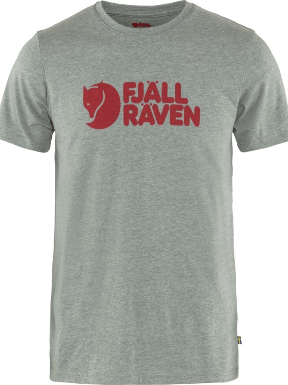 Fjallraven Heather Gray Tee with Red Logo